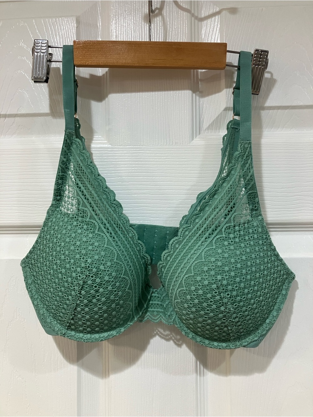 Auden Lace Underwire Bra in Teal